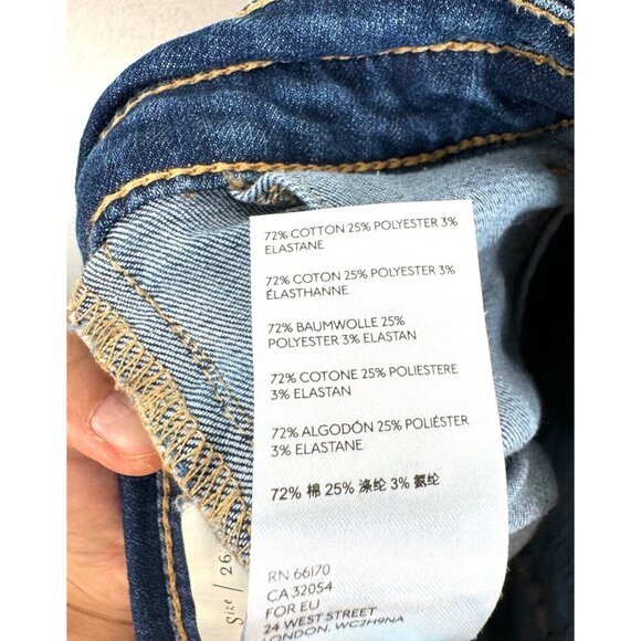 Anthropologie Pilcro & The Letterpress High-Rise Slim Jeans cropped Size 26 sail - Picture 11 of 12